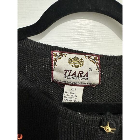 Tiara VTG Y2K Year 2000 Happy New Year Millennium Sweater Tiara Women Large - Picture 4 of 9